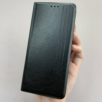 Чохол-книга для Xiaomi Redmi 9C шкіряна книжка на телефон сяомі редмі 9с чорна prm, фото 1