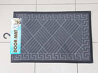Коврик придверный прямоугольный для улицы Коврик под дверь для обуви Ромбики серый 60*40 cm IKA SHOP