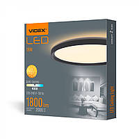 LED светильник с декоративной подсветкой VIDEX 18W 4000K Черный