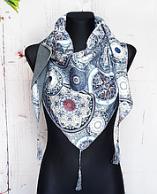 Тепла флісова косинка Блез 160*75 см сіра 2310