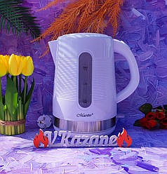 Електричний чайник 1.7 л дисковий Maestro MR-035-WHITE Електрочайник 2200 Вт для дому, офісу, дачі