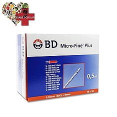 Шприци інсулінові BD Micro-Fine+ 0,5 мл 8 мм