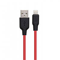 USB Hoco X21 Plus Silicone Lightning 0.25m Цвет Чёрно-Красный от магазина style & step