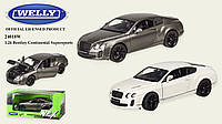 Машина метал 24018W (24шт/4) "WELLY"1:24 BENTLEY CONTINENTAL SUPERSPORTS,откр.двери,капот,2 цвета,в от