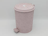 Відро для сміття з педаллю Відро для сміття з кришкою пластикове Ажур №325 Elif D 22 cm H 29 cm 10 л IKA SHOP