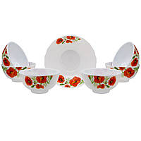 Набір склокерамічних салатників "Мак" 6777