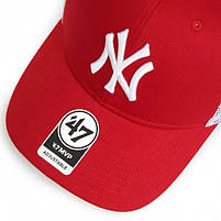 Кепка \'47Brand New York Yankees Cap | Red/White (One Size), фото 2