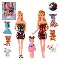 Кукла FB087-1 (48шт/2) 2 вида,куколка,питомец,аксессуары,в кор. 25*7*33 см, р-р игрушки 29 см от style &