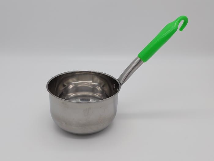 Ківш кухонний нержавійка з пластиковою ручкою Ківшик з нержавіючої сталі 14,5*9 cm L 30 cm 1 л IKA SHOP