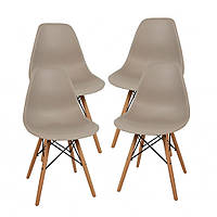 Кресло (стул) для кухни обеденное Bonro В-173 FULL KD коричневое (4 шт) (42310006)