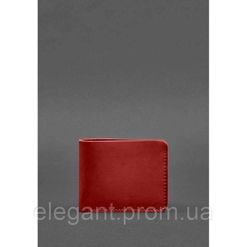 Кожаное портмоне 4.1 (4 кармана) красное - фото 1 - id-p1921057055