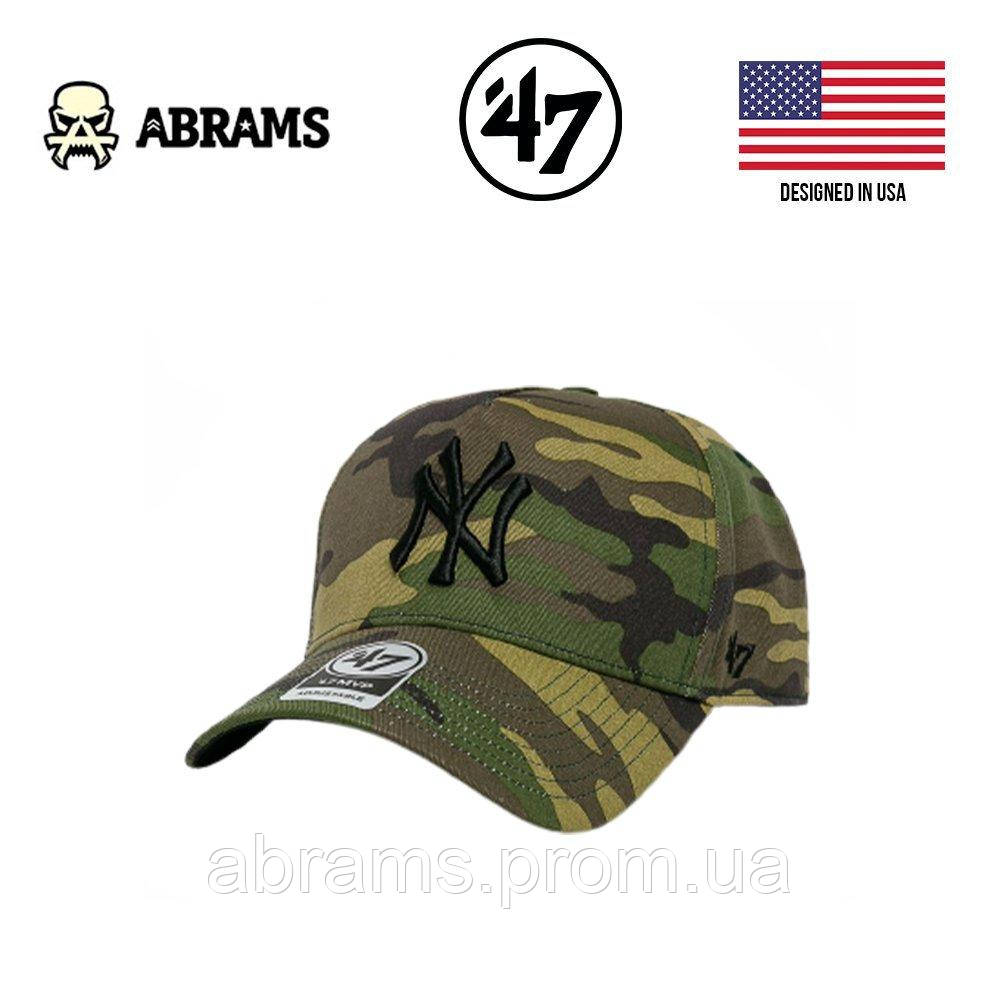 Кепка \'47Brand Dt Grove Yankees NY Cap | Camo Moro (Black Logo) (One Size)