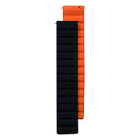 Ремешок для часов Silicone Link Magnetic 20mm Цвет Black-Orange от магазина style & step