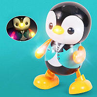 Пінгвін танцює музична іграшка зі світлом на батарейках 17178