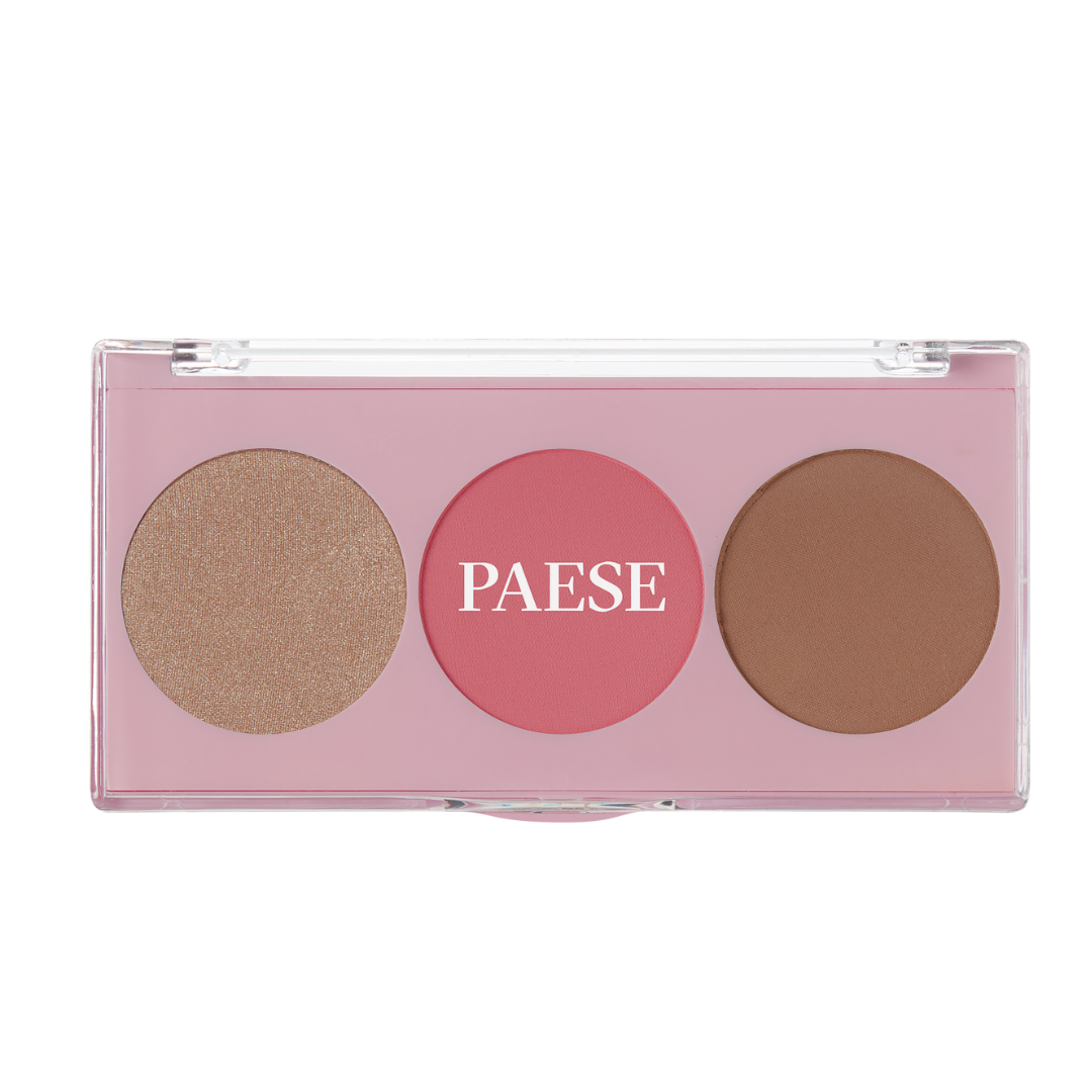 Контурна палітра 3в1: Рум'яна, Хайлайтер і Бронзатор Contour Pallet Trio Paese 8g
