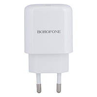 Сетевое Зарядное Устройство Borofone BN3 Premium PD 20W Type-C to Lightning QC3.0 Цвет Белый от магазина style