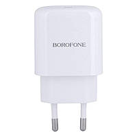 Сетевое Зарядное Устройство Borofone BN3 Premium PD 20W QC3.0 Цвет Белый от магазина style & step