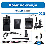 Рація Baofeng BF-888S комплект 2 шт., UHF, 5 Вт, 1500 мАч + гарнітура + Кабель для програмування, фото 2