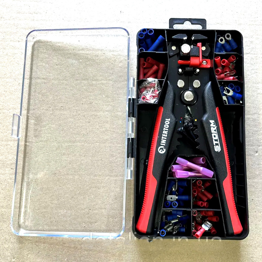 Инструмент для обжима клемм 200мм INTERTOOL, Зачистка кабеля ...