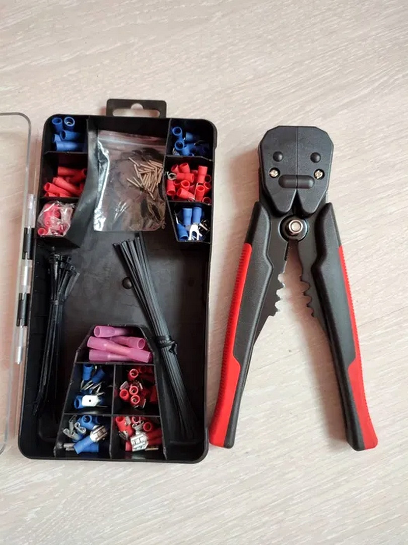 Инструмент для обжима клемм 200мм INTERTOOL, Зачистка кабеля ...