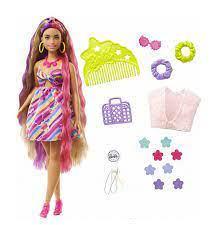 Ігровий набір лялька Барбі у квітковому стилі Barbie Totally Hair Doll HCM89