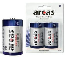 Батарейка сольова Arcas R20 (D) 1.5V