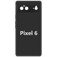 Силиконовый чехол для Google Pixel 6 (с микрофиброй внутри) Черный