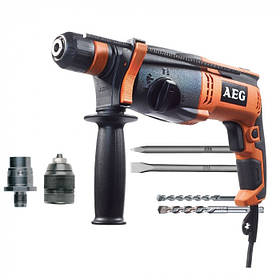 Перфоратор AEG KH 24 XEK-SET1 (прямий, з набором бурів, зубило, піка) 	 4935433873