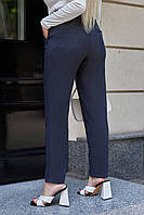 Женские стильные модные базовые вельветовые штаны в стиле мом (большие размеры) Серый, 54/56