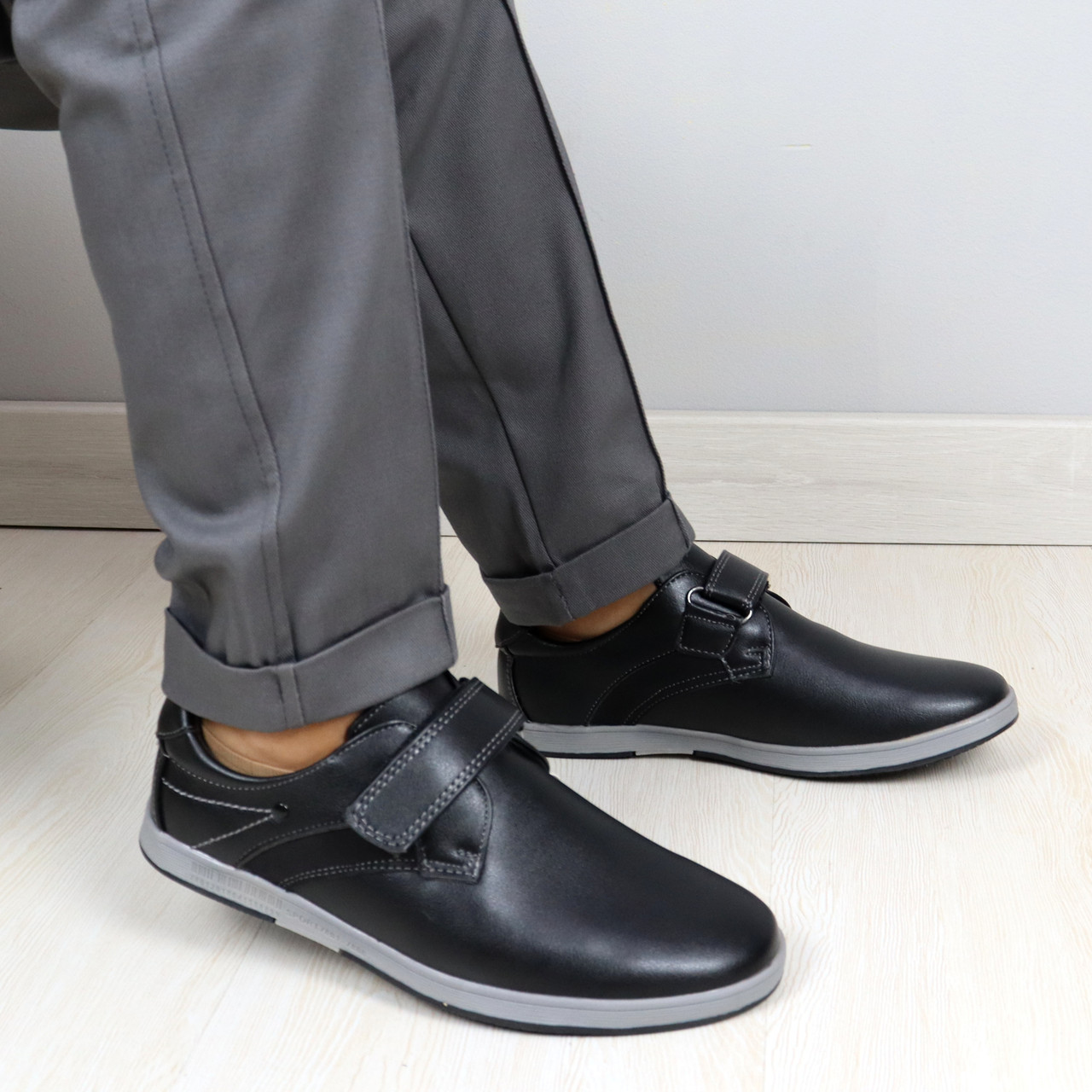 Туфли для мальчиков черные в школу 3827A Tom.m размер 36 - стелька 23,5 см - фото 1 - id-p754794885