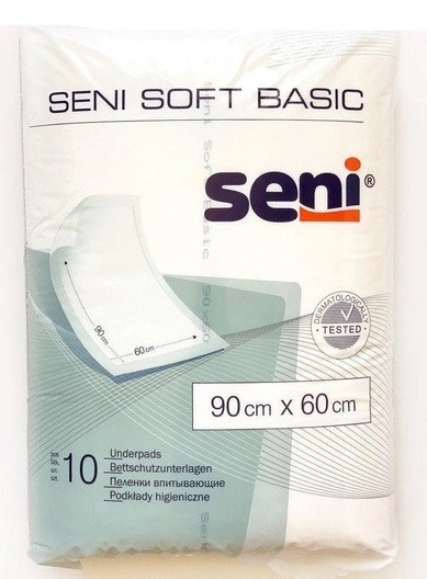 Пелюшки SENI SOFT BASIC 90х60см гігієнічні 10шт