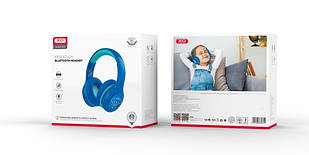 Навушники XO BE26 Kids Blue Bluetooth (обмеження гучності кнопка dB)
