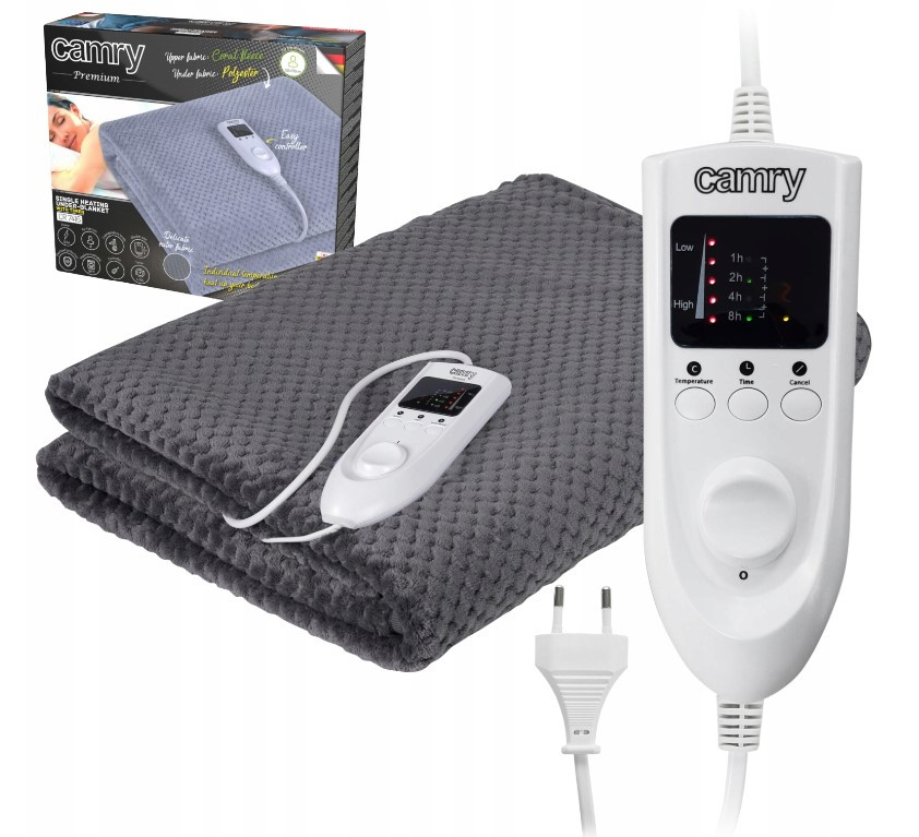 Електропростирадло, простирадло з підігрівом Camry CR 7416 (60 Вт, 100x150 см, Польща), фото 1