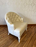 Зручне велике дизайнерське крісло з каретной стяжкою, фото 2