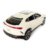 Машинка металева Lamborghini Urus, Ламборгіні Урус, Автоексперт, біла, 1:24,метал, звук,світло,інерція,рухомі елементи, 21*6*8см, фото 4