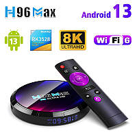 Смарт приставка H96 MAX-RK3528 4/64 ГБ, Android 13, WIFI 6 TV BOX (с настройкой)