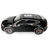 Машинка металева Lamborghini Urus, Ламборгіні Урус, Автоексперт, чорна, 1:24,метал, звук,світло,інерція,рухомі елементи, 21*6*8см, фото 3