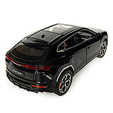 Машинка металева Lamborghini Urus, Ламборгіні Урус, Автоексперт, чорна, 1:24,метал, звук,світло,інерція,рухомі елементи, 21*6*8см, фото 4