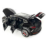 Машинка металева Lamborghini Urus, Ламборгіні Урус, Автоексперт, чорна, 1:24,метал, звук,світло,інерція,рухомі елементи, 21*6*8см, фото 5