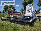 Сучасний пам'ятник жінці зі скульптурою ангела з мармуру П-162, фото 4