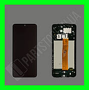 Дисплей Samsung A125 А12 2020 із сенсором та рамкою, чорний (оригінальні комплектуючі)