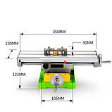 Координатний стіл BG-6350 350x100мм для свердлильного фрезерного верстата, фото 2