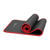 Килимок спортивний Cornix NBR 183 x 61 x 1 см для йоги та фітнесу XR-0094 Black/Red Poland, фото 3