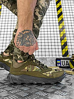 Тактические кроссовки летние текстиль сеточка военные ботинки лето сетка армейские олива хаки зеленые нубук 41, Multicam