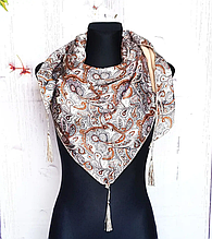 Тепла флісова косинка Блез 160*75 см бежевий 2319