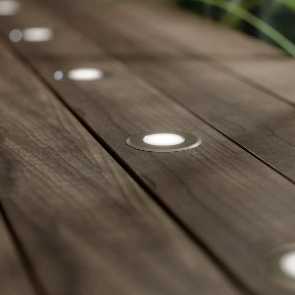 Advance DualWhite USB Solar Deck Lights — набір із 8 шт. палубні вбудовані світильники для палуби сходів, фото 1