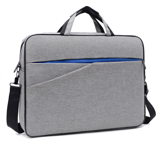 Сумка для ноутбука сіра до 15.6" легка містка сумка на ремені до ноутбуку 15 дюймів сіра, фото 1