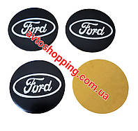 Наклейки на колпачки, заглушки, наклейки на диски 56 мм Ford Форд черный