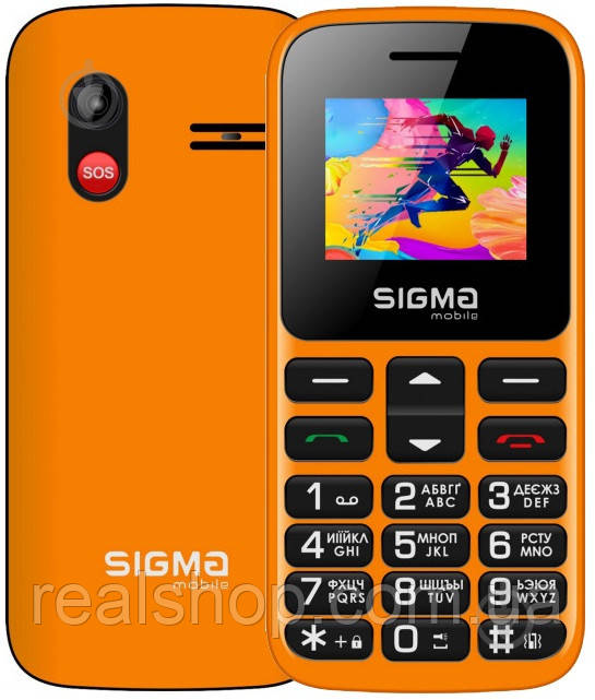 Телефон Sigma Comfort 50 CF113 HIT Orange, Гарантія 12 місяців від виробника