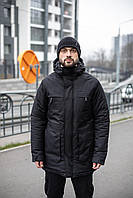 Куртка мужская зимняя Arctic черная удлиненная | теплая парка с капюшоном ТОП качества до -25